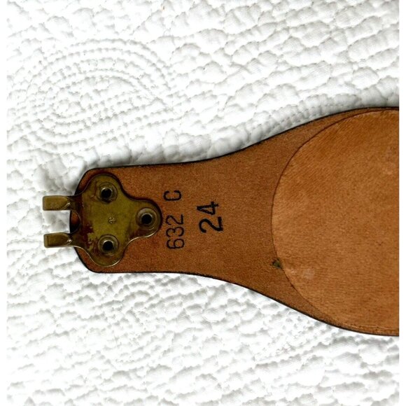 Roger Van S Leather Belt Vintage 1960s Custom Made Signed sz 24 Cuidich 'n Righ - Picture 10 of 14